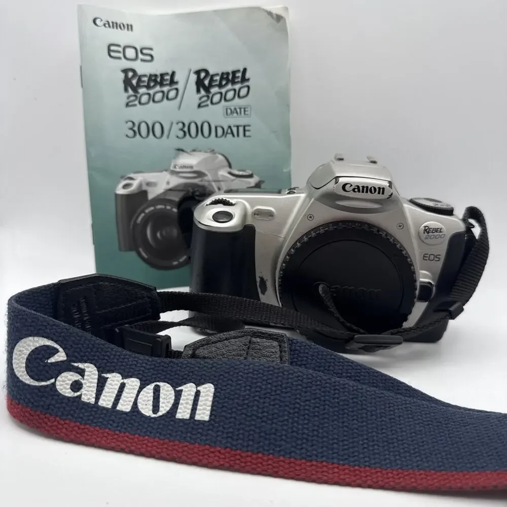Canon EOS Rebel 2000 SLR Camera Kit W Strap, Camera Only UNTESTED